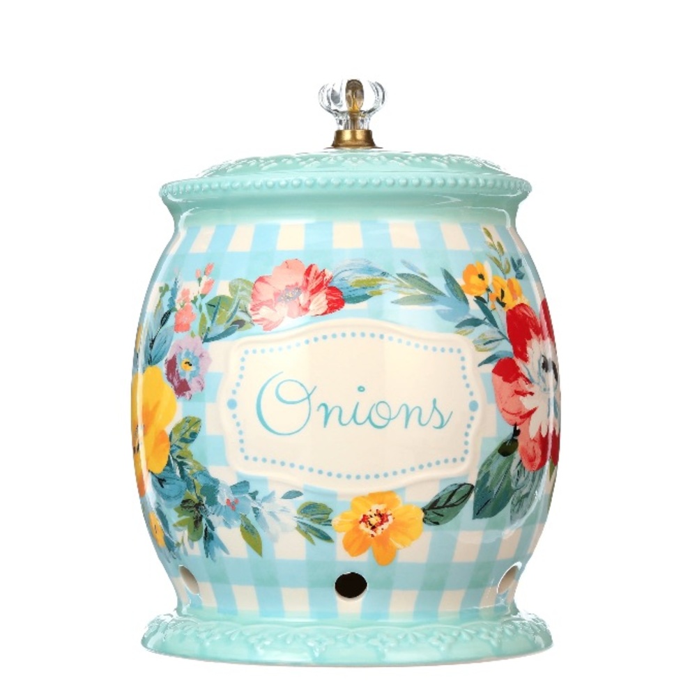 The Pioneer Woman Ceramic Sweet
Romance 7.4-inch Onion Keeper with Lid